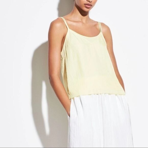 Vince. Double Layer Spaghetti Strap Relaxed Fit Scoop Neck Camisole Tank Top NWT - Picture 3 of 16